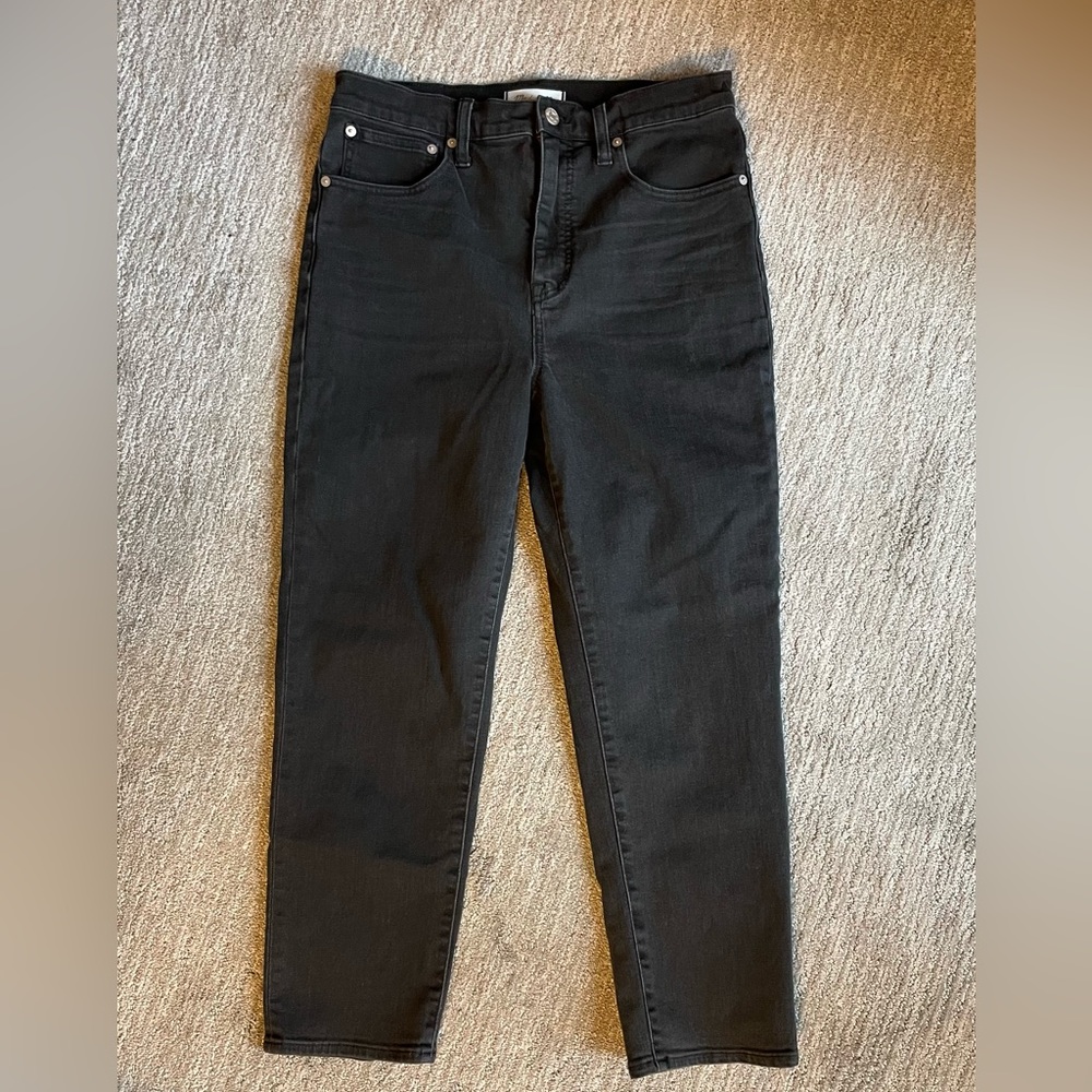 Madewell classic straight leg black jeans size 28